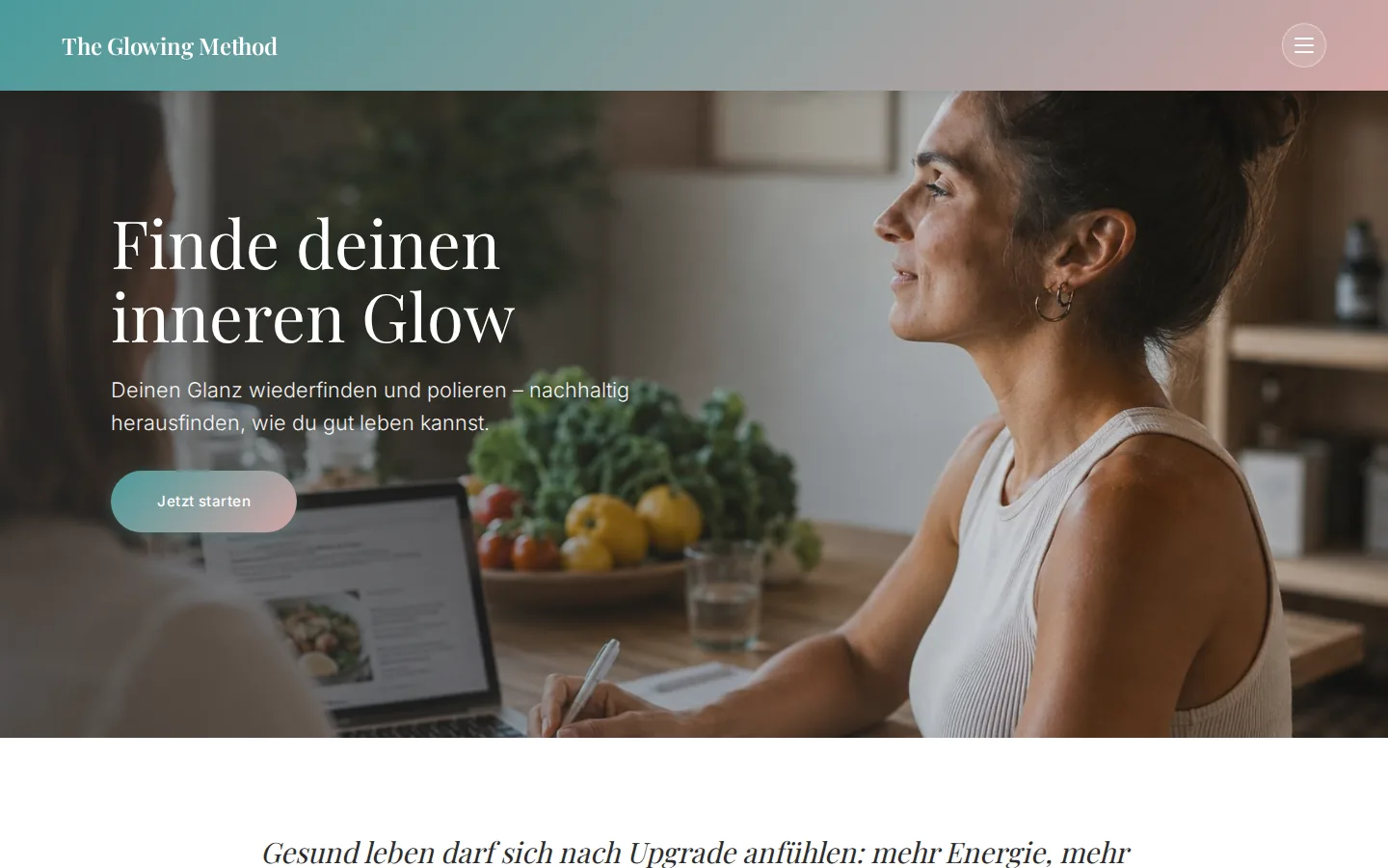 Website von The Glowing Method